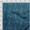 thumbnail image 2 of oneOone Cotton Jersey Royal Blue Fabric Marigold Floral Craft Projects Decor Fabric Printed By The Yard 58 Inch Wide, 2 of 4