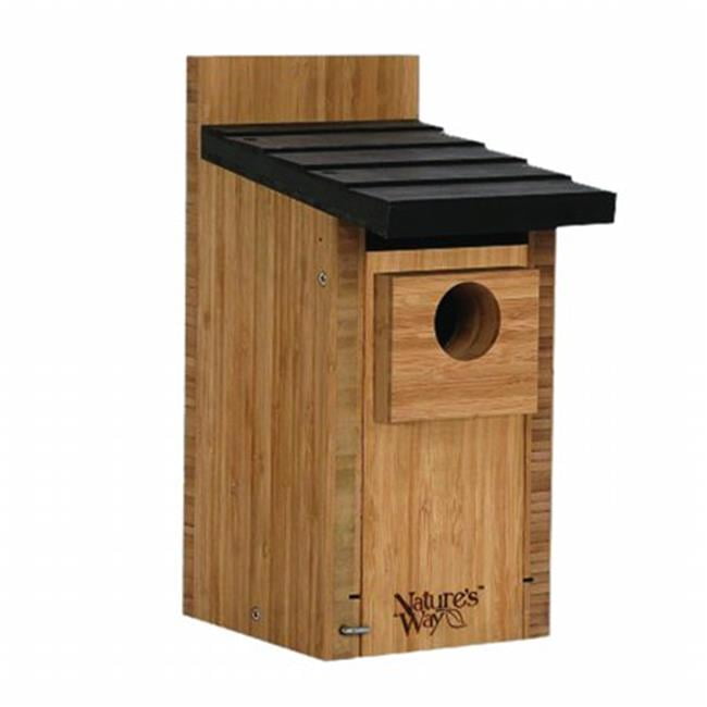Natures Way Bird Bluebird Box House 12X5.5X8.125 In Bamboo BWH3