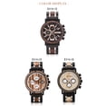 thumbnail image 2 of Mirar Reloj de madera para hombre BOBO BIRD, cronógrafo de movimiento de cuarzo de acero inoxidable y madera con pantalla luminosa, reloj de moda para hombres 1 1, 2 of 5