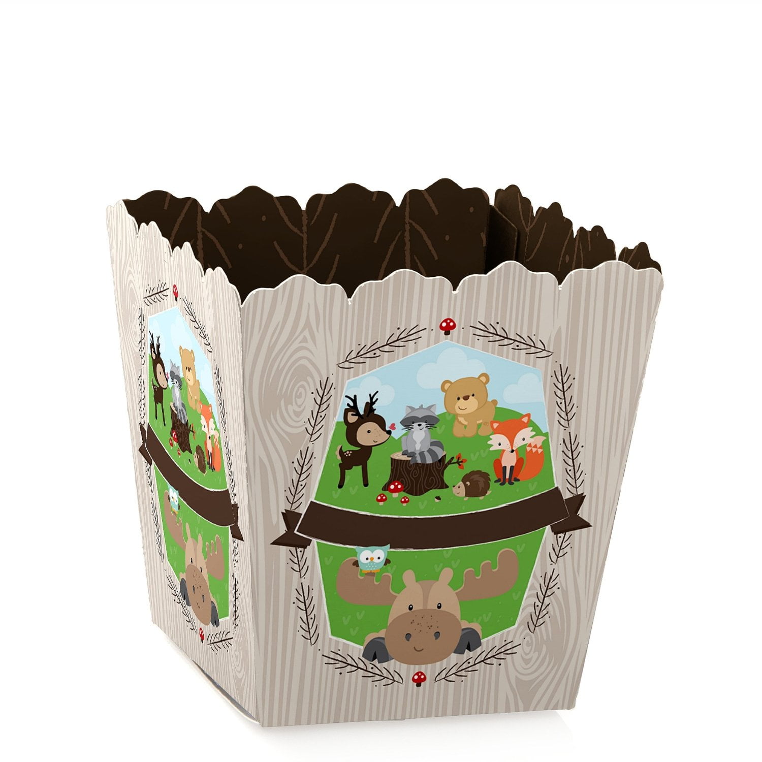 Big Dot of Happiness Woodland Creatures - Party Mini Favor Boxes - Baby Shower or Birthday Party Treat Candy Boxes - Set of 12