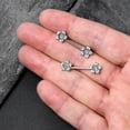 thumbnail image 5 of Body Candy 14G Womens Nipplerings Piercing 316L Surgical Steel 2Pc Opulent Flowers Nipple Ring Set 9/16", 5 of 8