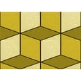 thumbnail image 1 of Ahgly Company Machine Washable Indoor Rectangle Transitional Bold Yellow Area Rugs, 7' x 9', 1 of 7