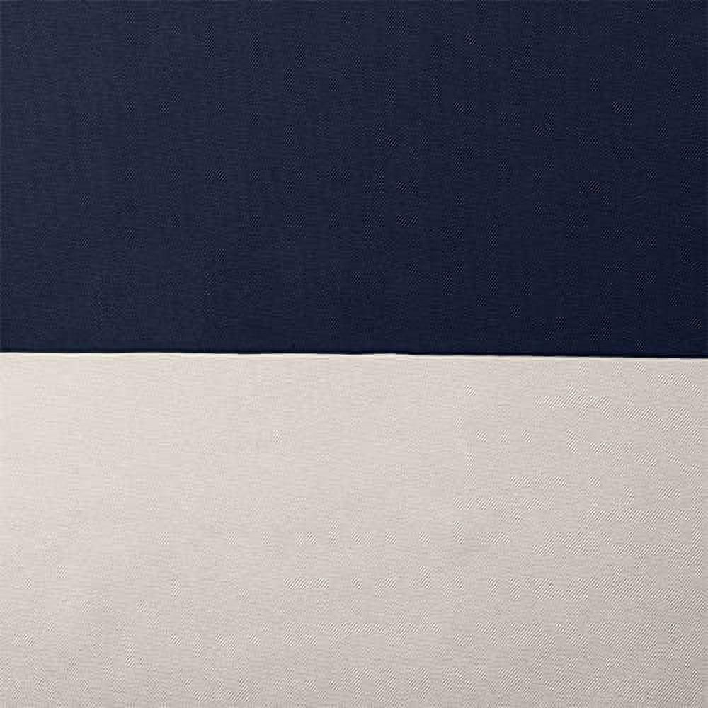 Exclusive Home Curtains Cabana Stripe Indoor/Outdoor Light Filtering Grommet Top Curtain Panels, 54"x108", Navy, Set of 2