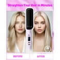 thumbnail image 6 of Hair Straightener Brush -Ionic Ceramic Hair Straightening Comb for Smooth and Frizzy,Fast Heating,5 Temp Settings,LED Display,Anti-Scald, 6 of 6