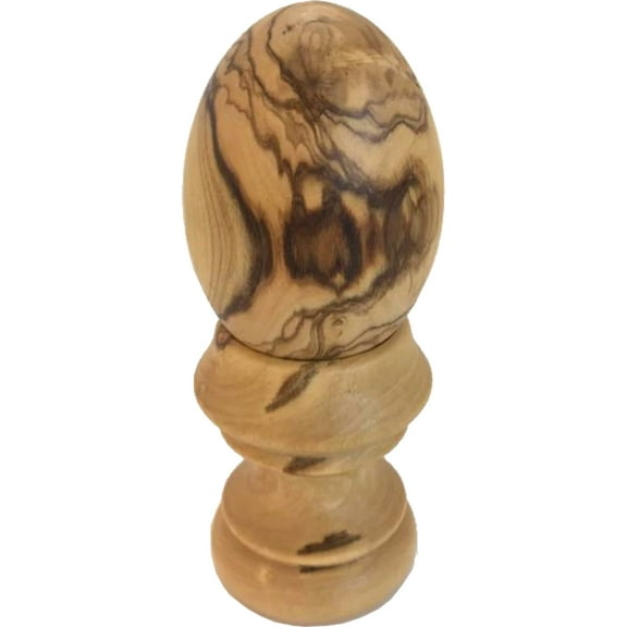 Olive Wood Handcrafted Egg (3 x 2 Inches)