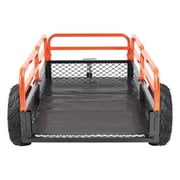 Heavy Duty Steel ATV Dump Trailer, 1500-Pound Load Capacity 15 Cubic Feet, Tow Behind Dump Cart Garden Trailer, with Removable Sides and 2 Tires, for Mowers, Tractors, ATV, UTV