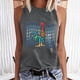 thumbnail image 2 of Moda Casual mujer sin mangas impreso damas cuello redondo Tank Tops chaleco camiseta Fridja  gh4791, 2 of 9
