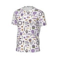 thumbnail image 6 of Wukai Lavender Flowers Print Men's Short-Sleeved Mesh T-Shirt,Quick-Dry Short Sleeve Workout T-Shirt-Large, 6 of 8