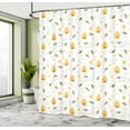 thumbnail image 5 of Ambesonne Bee Shower Curtain, Flying Bugs Hearts Beehives, 69"Wx84"L, Mustard White, 5 of 5