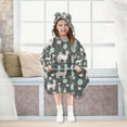 thumbnail image 7 of FORMRS Wearable Blanket Hoodie with Sleeves for Kids Cozy Flannel Sweatshirt, Cute Llamas Pattern, 7 of 7