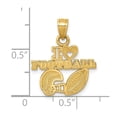 thumbnail image 4 of 14K Yellow Gold Charm Pendant Themed 13.5 mm 17.5 I Heart Football, 4 of 4