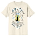 thumbnail image 6 of Coraline Cute Button Crew Neck Short Sleeve Natural Men's T-shirt-Medium, 6 of 7