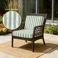 thumbnail image 2 of Outdoor Patio Cushion Covers 4 Pack Light Green Stripes Patio Chair Cushion Covers with Ties and Zipper Farmhouse Linen Stripes Waterproof Outdoor Seat Cushion Covers for Patio Furniture 22"x20", 2 of 9
