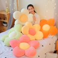 thumbnail image 2 of Hermosa flor colorida almohada de peluche de juguete suave planta de dibujos animados silla para muñecos cojín sofá niños amantes regalos de cumpleaños, 2 of 5