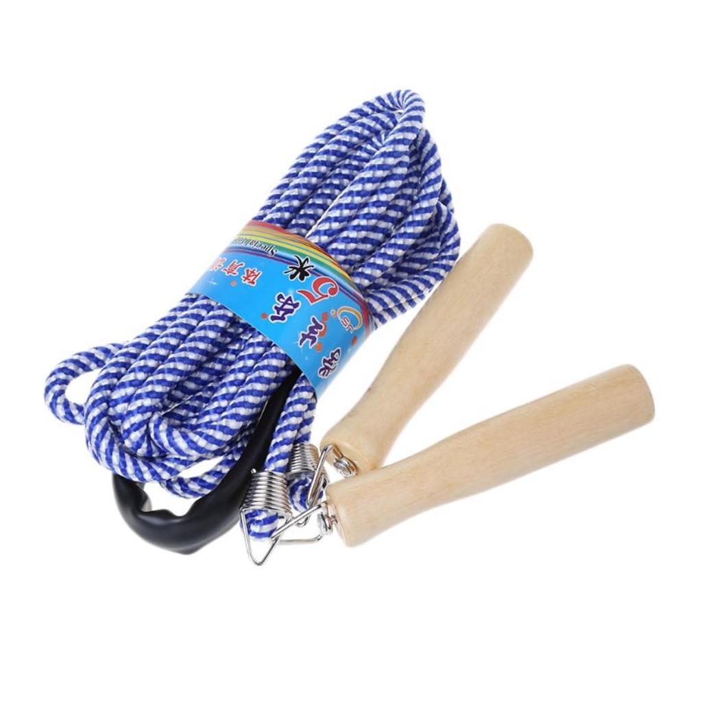 Oasiva 1pc Skipping Rope with Wooden Handle, Multiplayer Team Jumping Rope for Outdoor