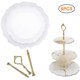 thumbnail image 2 of Juego de 6 moldes de silicona para bandejas de resina con soporte para tartas de 3 niveles, moldes irregulares para manualidades, decoración del hogar, 2 of 9