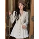 thumbnail image 3 of Vestido corto plisado elegante de estilo coreano para mujer, minivestido de fiesta Vintage francés, abrigo Retro cálido, otoño e invierno, 2022, 3 of 4