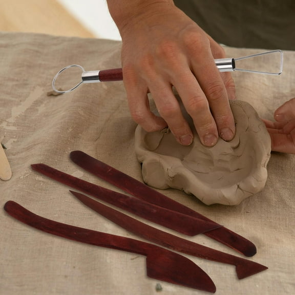 HOOWIFFY 5PCS Ivory Modeling Clay Sculpting Tool Set for Art Craft Projects and Clay Modeling