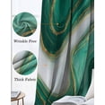 thumbnail image 6 of Teal Marble Blackout Curtains for Bedroom 45 Inch Length 2 Panels Set, Modern Ombre Gold White Abstract Fluid Art Thermal Insulated Energy Saving Window Treatment Curtains Blackout Drapes 52"x45", 6 of 8