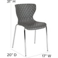 thumbnail image 2 of WYDK Ergonomic chairs available in a variety of colors，Contemporary Design Plastic Stack Chair,Modern,Office, living room, bedroom, for indoor use,Grey, 2 of 8