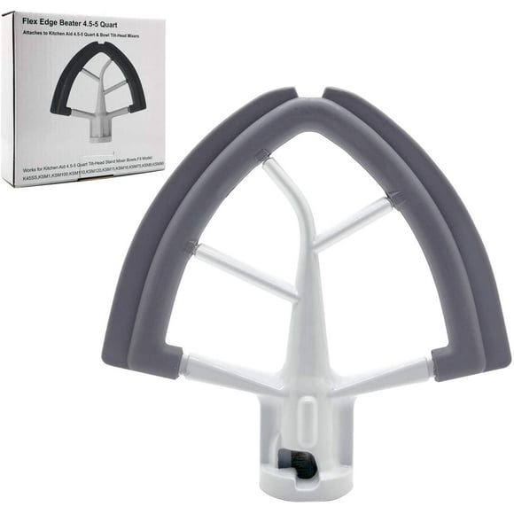 Flex Edge Beater for KitchenAid Tilt-Head Stand Mixer, 4.5-5 Quart Mix Accessory with Flexibale Silicone Edge Scraper