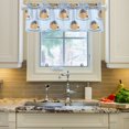 thumbnail image 2 of Yayeee Kitchen Valance Rod Pocket 54" x 18" Living Room Window Curtain, Blueberry Pancake Pattern, 2 of 6