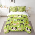 thumbnail image 2 of Homewish Cute Farm Animal Twin Bedding Sets 7-Piece for Kids, Sheep Pig Cow Horse Bedding Comforter Set, Green Cartoon Theme Reversible Sheet Sets, Super Cozy Room Decor, 2 of 7