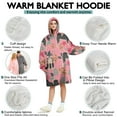 thumbnail image 5 of Shiba Inu Dog and Flower Floral Wearable Oversized Blanket,Wearable Blanket Hoodie for Adults,Cozy Hooded Blankets with Super Pockets,Super Warm Fuzzy Pullover for Women & Men, 5 of 6