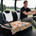 thumbnail image 4 of Uorisanigo Hippie Flowers Golf Cart Seat Covers with 4 Pockets EZGO Club Car Golf Cart Seat Towel Blanket Accessories Gift for Men Women Golfer Stain-Resistant & Dustproof, 4 of 7