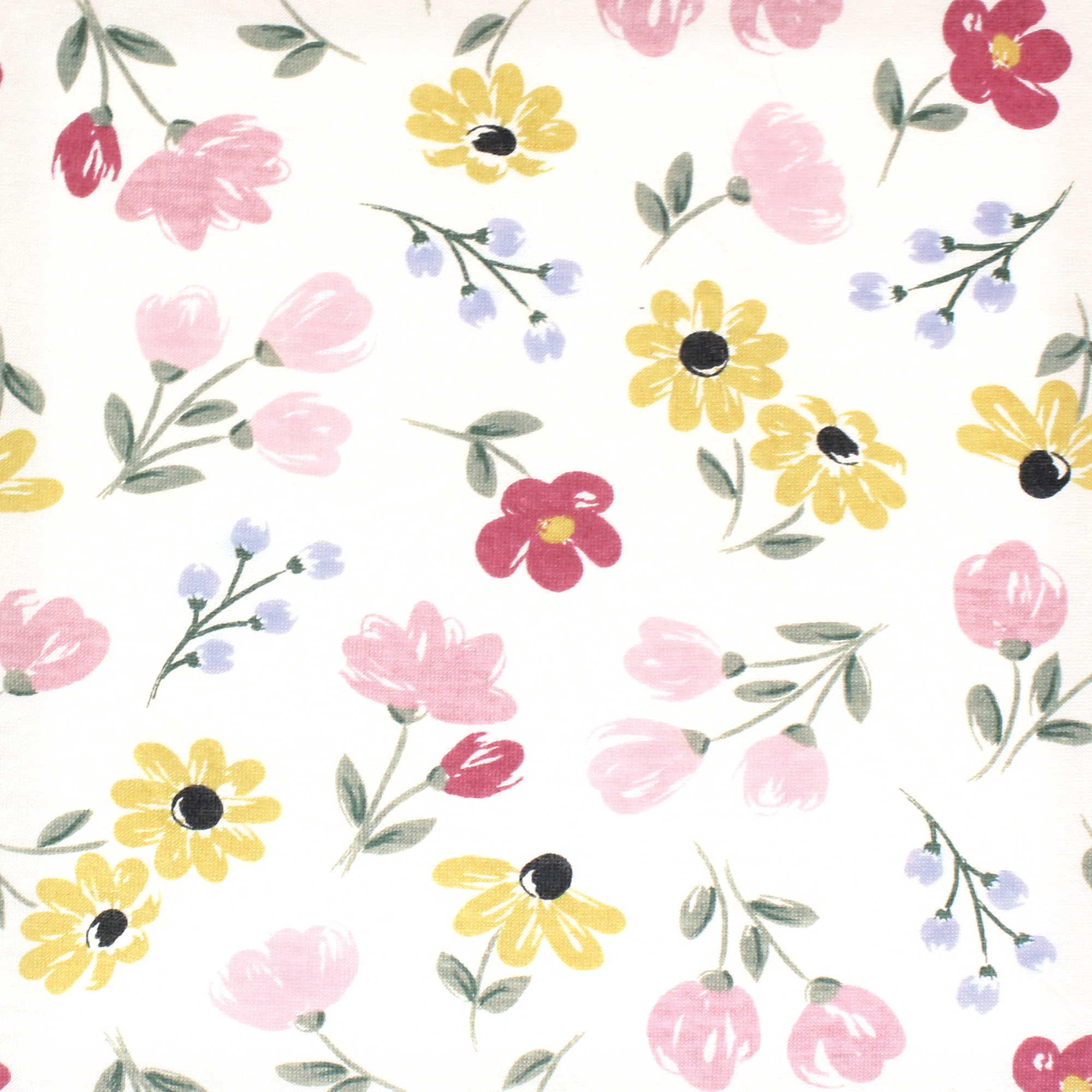 Hudson Baby Infant Girl Cotton Fitted Crib Sheet, Soft Painted Floral, One Size