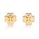 thumbnail image 1 of Aretes de oro 14k GIALLO Broquel Trébol de oro amarillo brillante con circonia, 1 of 5