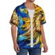thumbnail image 2 of Fotbe vintage Starry Sunflower Camisa Estampada de Manga Corta para Hombre, Casual de Verano, Estilo Playero, Sin Arrugas-X-Large, 2 of 5
