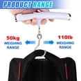 thumbnail image 6 of JELLOO Digital Luggage Scale Weighing Scale for Luggage with Tare Function 110 Lb Capacity Suitcase Scale for Travel Portable Suitcase Weighing Scale with Hook Backlit LCD Display Battery Included, 6 of 8