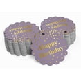 thumbnail image 2 of Inkdotpot Real Gold Foil Happy Birthday Tags Favor Hang Paper Tags 100 Pieces, 2 of 6