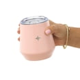 thumbnail image 6 of JoyJolt Vacuum Insulated Stemless Wine Tumbler with Lid - 12 oz - Pink, 6 of 7