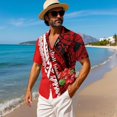 thumbnail image 4 of KUIFORTI His and Hers Matching Outfits Lightweight Polynesian Tribal Hibiscus Couple Matching Outfits with Soft Fabric Men’s Hawaiian Shirt Fashionable Quick-dry Gifts for Couples, 4 of 7