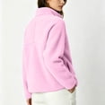 thumbnail image 5 of Hurxie Women’s Quarter Zip Fleece Pullover Fuzzy Sherpa Jacket Half Zip Mockneck Sweatshirt Jacket,Long Sleeve Cozy Layering Tops,Fuzzy Outfits, 5 of 7