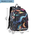 thumbnail image 2 of FORMRS Unisex School Backpack 17" Student Travel Bag with Laptop Compartment, Zodiac Stars, 2 of 7