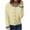 Yellow, variant on Womens Cardigan Plaid PatchKnit With Ruffle Collar Elegant Casual Sweater For Daily Outing Light Weight Cardigan