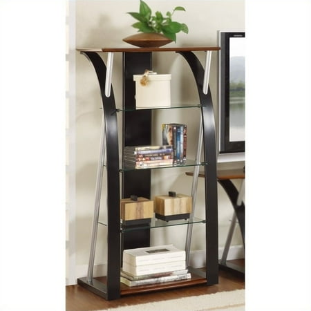 Poundex Lonture Media Tower in Brown and Espresso Poundex Lonture Media Tower in Brown and Espresso