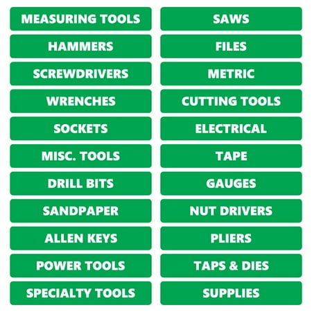 

Toolbox Organizational Magnetic Rounded Labels by DCM Solutions (Green 0.75 H x 4.5 W)