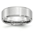 thumbnail image 1 of Cobalt Beveled Edge Satin 8mm Wedding Band - Size 9.5, 1 of 5