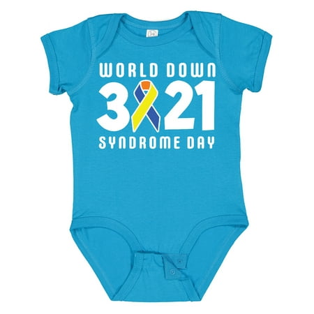 

Inktastic World Down Syndrome Day 231 with Yellow and Blue Ribbon Gift Baby Boy or Baby Girl Bodysuit