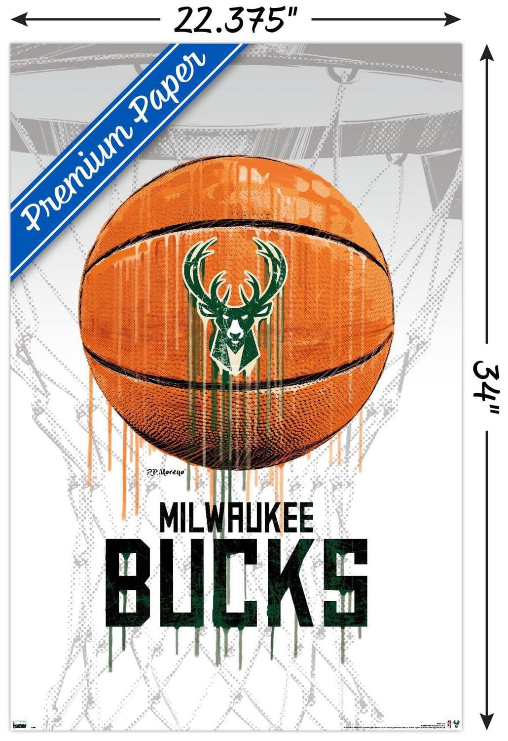 NBA Milwaukee Bucks - Ballon goutte à goutte 20