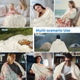 thumbnail image 5 of Red Coral Coastal Cooling Blanket,Lightweight Summer Throw Blanket with Double Sided Cold Effect,Summer Beach Ocean Shells Starfish Turtle Picnic Blankets Bed Sheet for Hot Sleepers 50"x60", 5 of 8