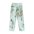 thumbnail image 5 of Daiia World Travel Map Men's Sleep Pant with Pockets and Drawstring,Pajama Pants-X-Large, 5 of 9