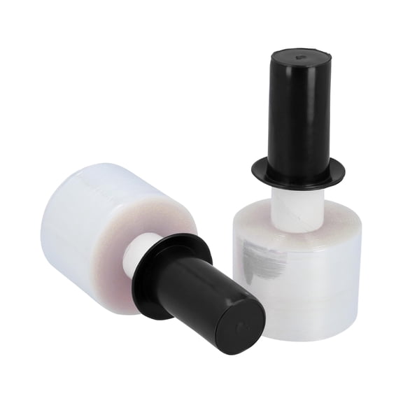 PSBM 36 Rolls 3 Inch x 1000 Feet 80 Gauge Mini Stretch Film/Wrap with Plastic Handle, Heavy Duty Industrial Strength Clear Shrink/Plastic Wrap for Moving, Packing, Shipping, Bundling & Storage
