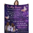 thumbnail image 1 of LHSHID Best Friend Blanket Best Friend Birthday Gifts for Women Friendship Gifts for Women Friends Throw Blankets for Bed Sofa Couch Travel 60x80in, 1 of 5