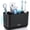 Black, variant on Toothbrush Holders for Bathrooms Organizers and Storage, Large Tooth Brush Holders with Drainage, Anti-Slip Electric Toothbrush and Toothpaste Holders Caddy for Shower Kids Family, Black