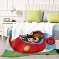 thumbnail image 4 of Pequeños Einsteins anti-pilling, suave, ligera, esponjosa y acogedora de lujo para hogar y cocina – Perfecta para niños y adultos,130x150cm, 4 of 6